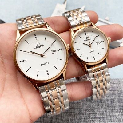 Omega De Ville Quartz Movement 316L Steel 40mm for Men 30mm for Women Couple Replica Watch